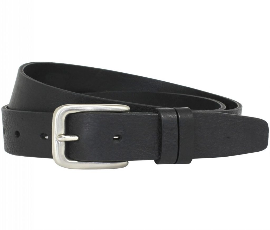 Plain Black leather belt with Buckle – S.M. Bass & Co